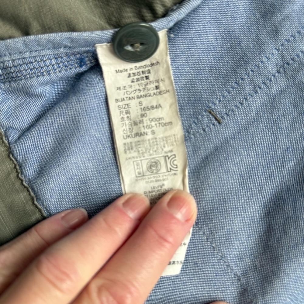 Levi’s Olive Utility Field Jacket Military Cotton Small - Picture 7 of 8